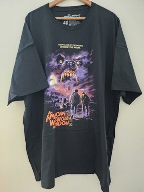 New Fright Rags An American Werewolf In London Tee, Preshrunk Cotton, 4XL